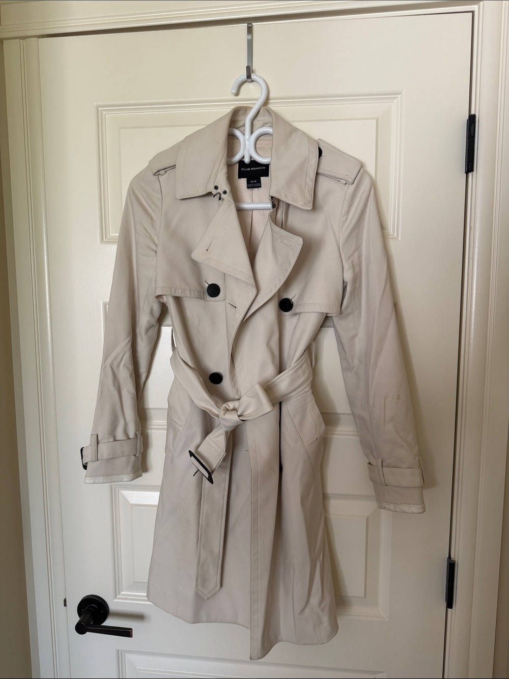 Club Monaco Beige Trench Coat with Belt